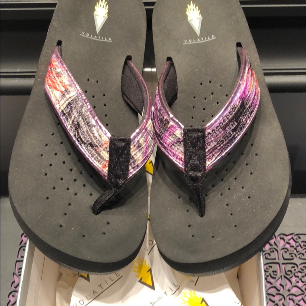 Volatile-Catano Sequin Thong Slide Sandals